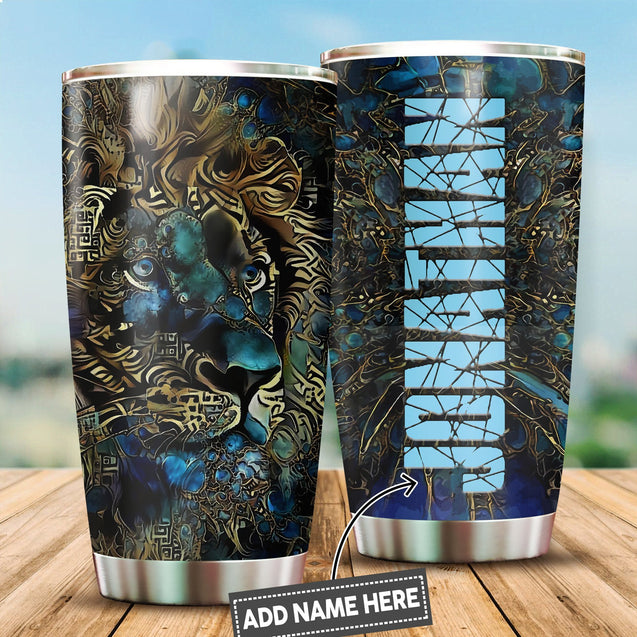 Custom Name Lion Tumbler