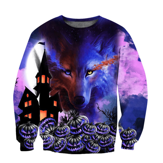 Halloween Wolf 3D All Over Printed Unisex Shirts No 03