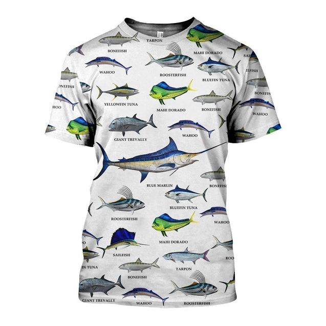 3D All Over Printed Fishing Collection Shirts-Apparel-HP Arts-T-Shirt-S-Vibe Cosy™