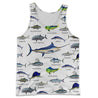 3D All Over Printed Fishing Collection Shirts-Apparel-HP Arts-Tank Top-S-Vibe Cosy™