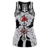 Vkings Tattoo Leggings and Hollow Out Tank Top-Apparel-HP Arts-S-S-Vibe Cosy™