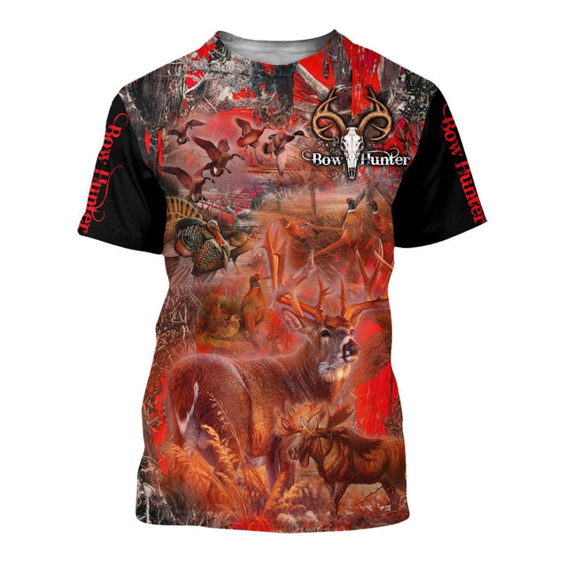 3D All Over Printed Beautiful Red Camo Hunting Hoodie-Apparel-HP Arts-T-Shirt-S-Vibe Cosy™