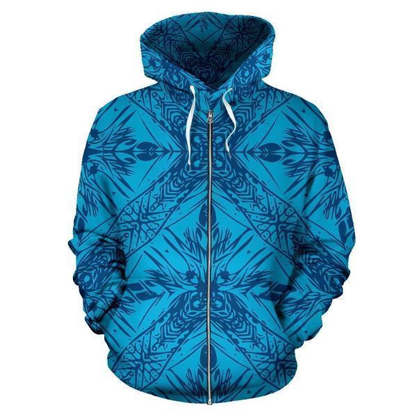 Polynesian Tribal Hoodie 21 - AH - J4-ALL OVER PRINT HOODIES (P)-Phaethon-Zip Hoodie-S-Vibe Cosy™