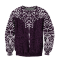 New zealand hoodie manta maori ta moko purple 3d all over printed shirt and short for man and women-Apparel-PL8386-Sweatshirt-S-Vibe Cosy™