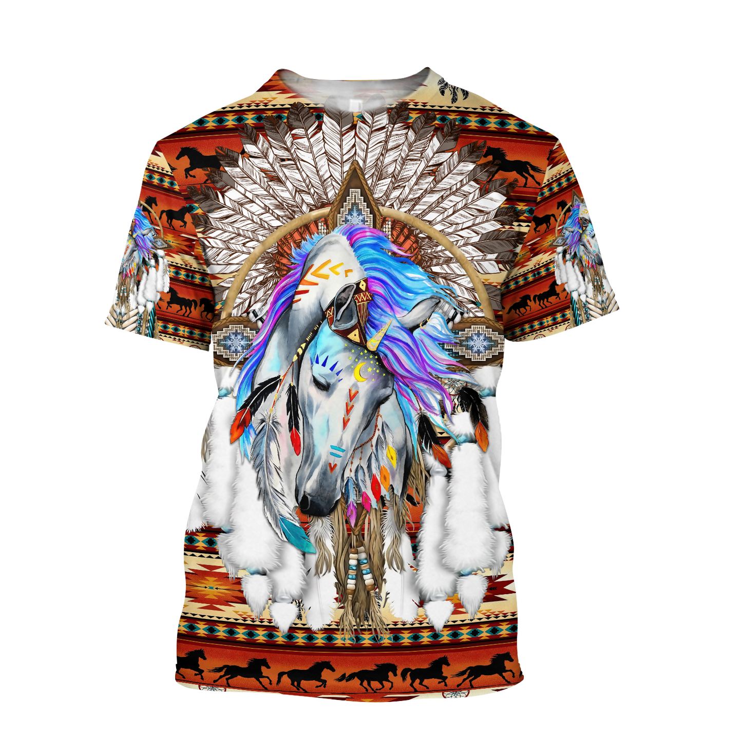 Horse Dreamcatcher Native American Blue Hoodie 3D All Over Printed Shirts DA140920203-LAM