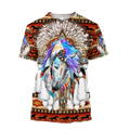 Horse Dreamcatcher Native American Blue Hoodie 3D All Over Printed Shirts DA140920203-LAM