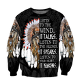 Wolf Native American Hoodie 3D All Over Printed Shirts