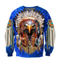 Eagle Native American Blue Galaxy 3D All Over Printed Shirts DA140920202-LAM