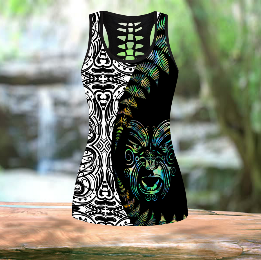 Maori Paua shell tank top & leggings outfit for women HHT21072003-Apparel-PL8386-S-S-Vibe Cosy™
