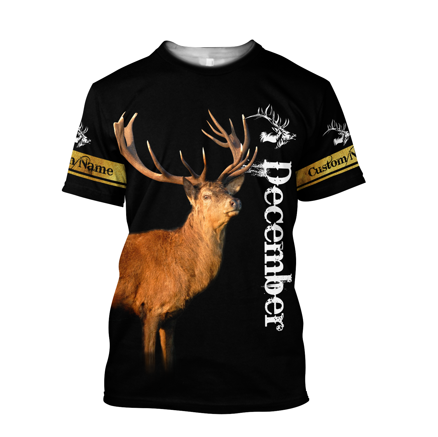 Premium November Deer Customize Name 3D All Over Printed Shirts