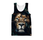 Nature Lion Over Printed Hoodie