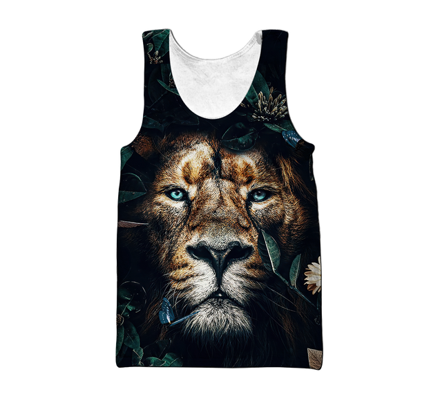 Nature Lion Over Printed Hoodie