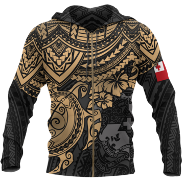 Tonga in My Heart Polynesian Tattoo Style 3D Printed Shirts TT0024-Apparel-TT-Zipped Hoodie-S-Vibe Cosy™