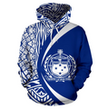 Samoa Polynesian Hoodie - Circle Style White Blue Color-ALL OVER PRINT HOODIES (P)-Phaethon-Hoodie-S-Vibe Cosy™