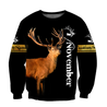 Premium November Deer Customize Name 3D All Over Printed Shirts