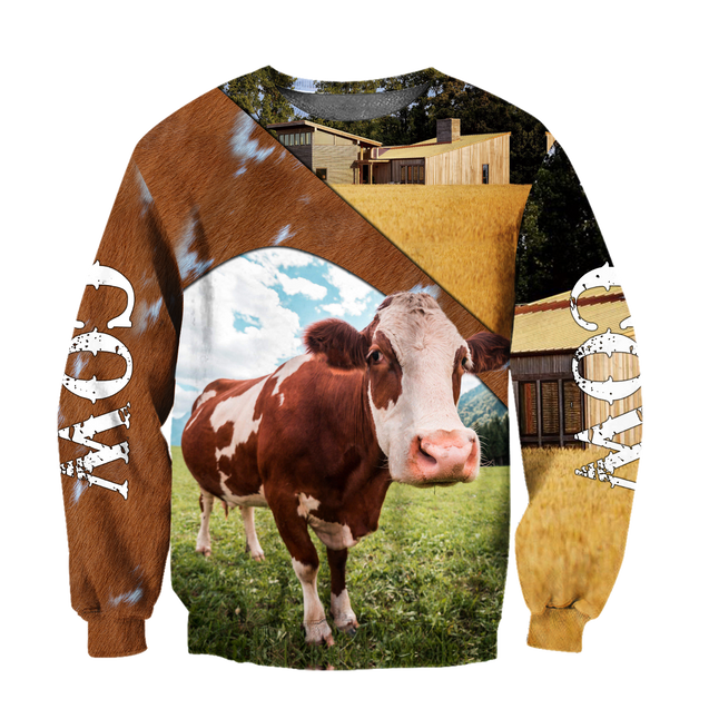 Lovely Cow 3D All Over Printed Shirts For Men And Woman