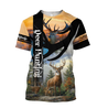 Love Deer Hunting 3D All Over Printed Shirts For Men And Woman