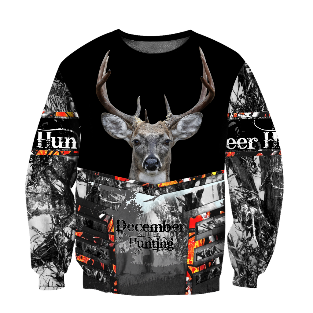 Premium December Deer Hunting 3D All Over Printed Shirts