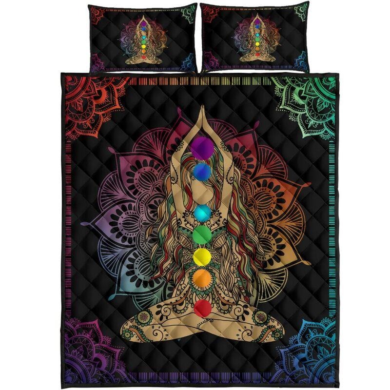 Yoga Girl Mandala Quilt Bedding Set TA27042002-Quilt-TA-Queen-Vibe Cosy™
