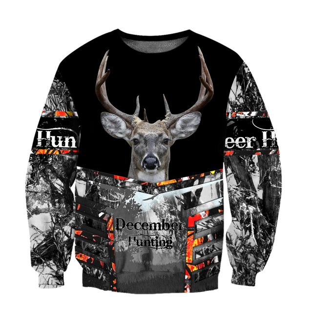 Premium December Deer Hunting 3D All Over Printed Shirts