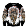 Wolf Native American Hoodie 3D All Over Printed Shirts