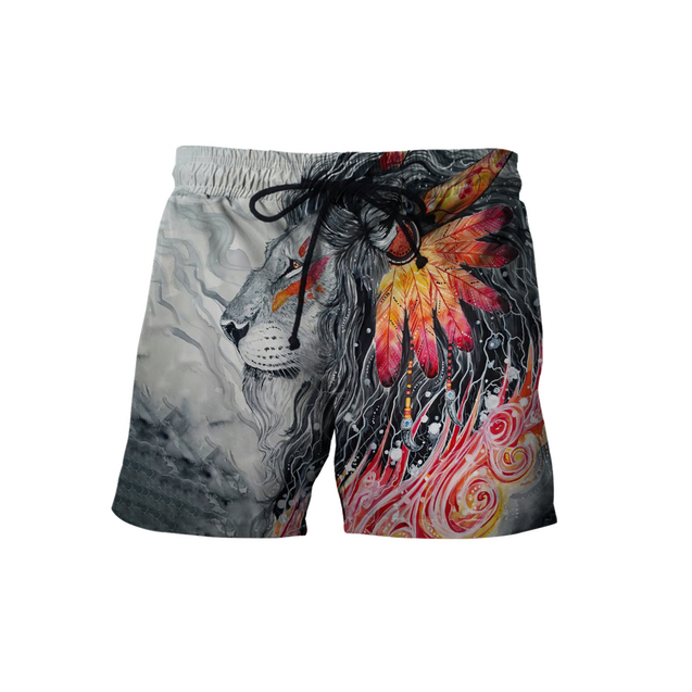 Native Lion Over Printed Hoodie