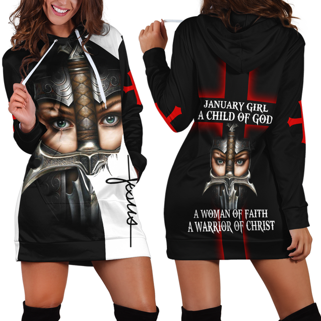 January Girl - I Am A Daughter Of God 3D All Over Printed Shirts For Men and Women TA040205S1-Apparel-TA-Hoodie-S-Vibe Cosy™