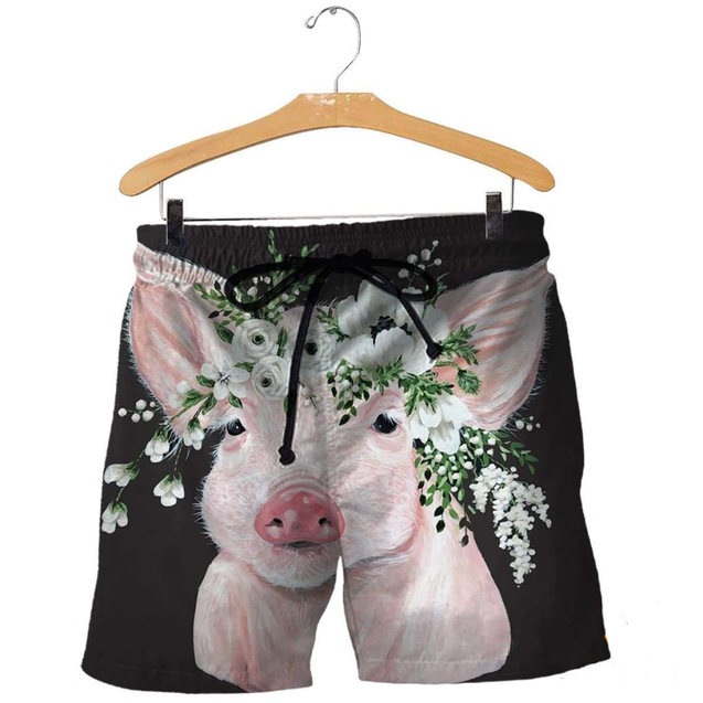 3D ALL OVER PRINTED BEAUTIFUL PIG SHIRTS AND SHORTS PG1-Apparel-NNK-Shorts-S-Vibe Cosy™