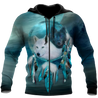 Native American Beautiful Wolf Couple Hoodie-MEI