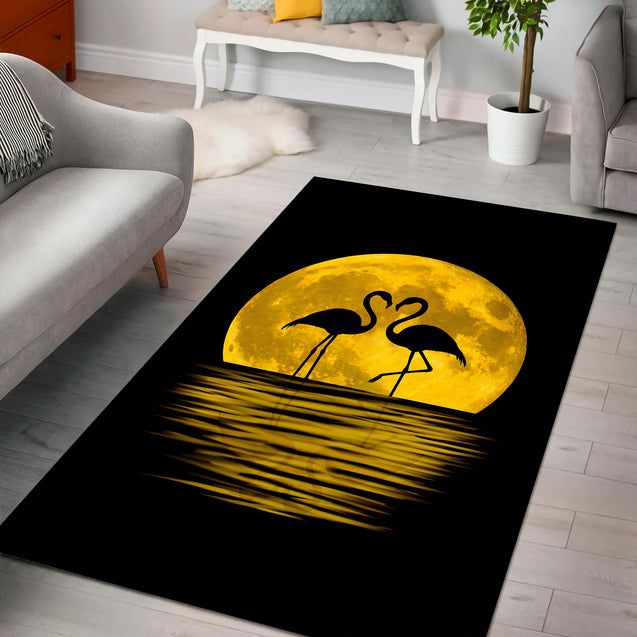 Potrait: Flamingo in the Moon Combo Rug