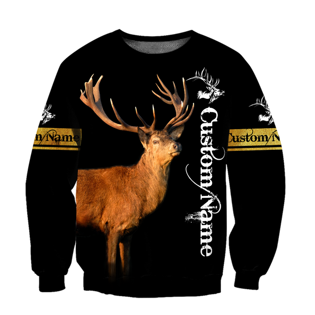 Custom Name - Love Deer 3D All Over Printed Shirts For Men And Woman