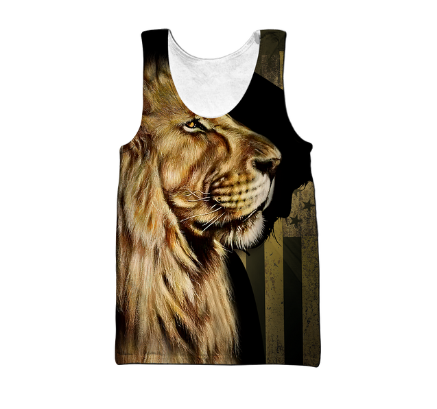 God Bless American - Lion Over  Unisex Shirts