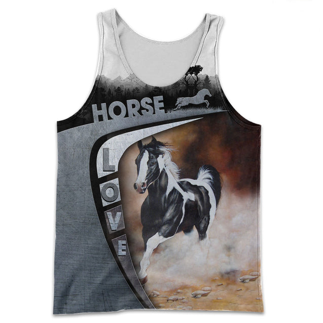 Beautiful Horse 3D All Over Printed Shirts TA041203-Apparel-TA-Tank Top-S-Vibe Cosy™