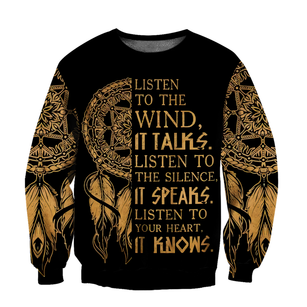 Wolf Native American Hoodie 3D All Over Printed Shirts