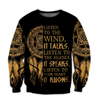 Wolf Native American Hoodie 3D All Over Printed Shirts