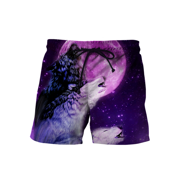 All Over Printed Purple Wolves Hoodie DA300920201-MEI