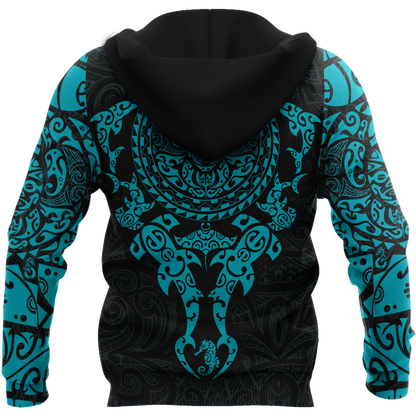 Maori tangaroa blue tattoo 3d all over printed shirt and short for man and women HHT20072001-Apparel-PL8386-Hoodie-S-Vibe Cosy™
