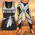 Native American 3D All Over Printed Legging + Hollow Tank