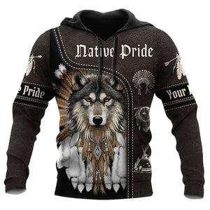 Customize Name Native American Pride 3D All Over Printed Unisex Shirt