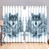 Wolf 3D All Over Printed Window Curtains