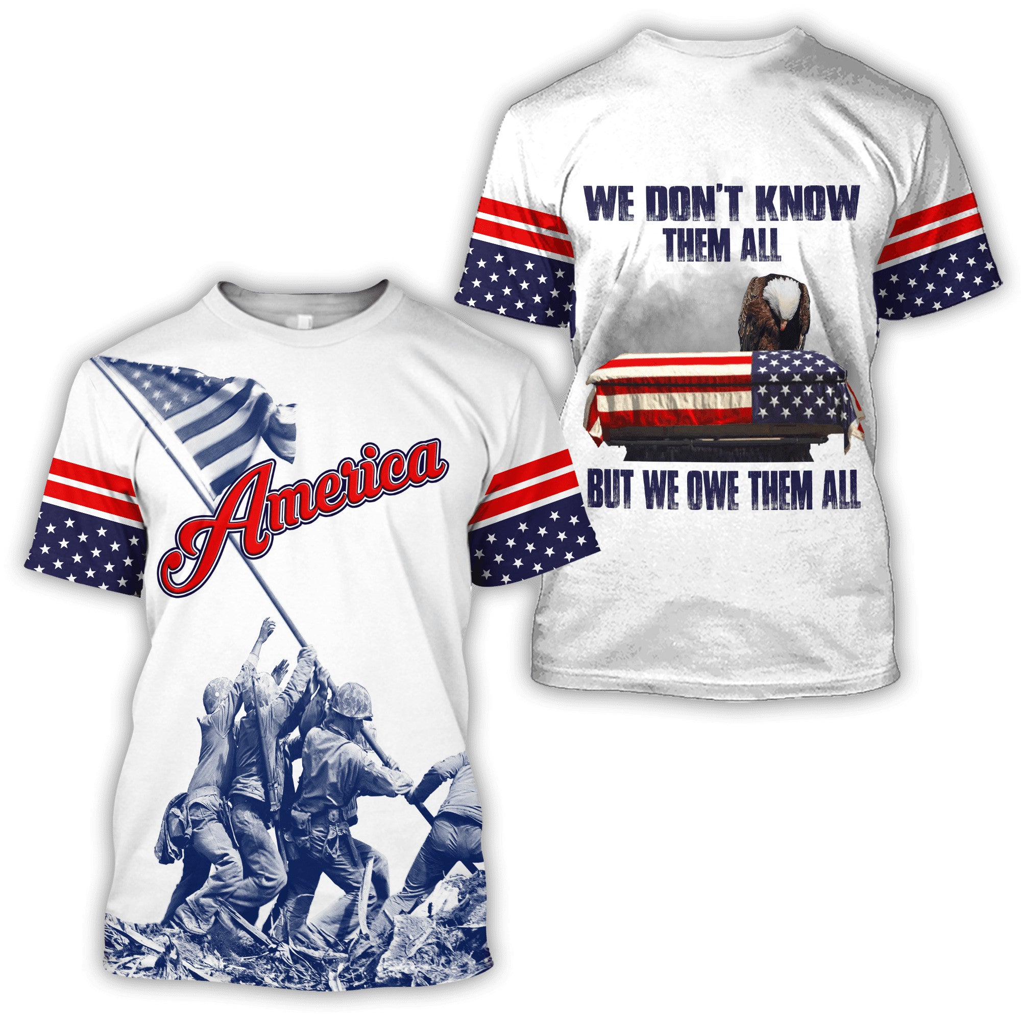 American 3D All Over Printed Unisex Shirts