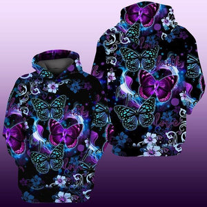 Purple Butterfly 3D All Over Printed Clothes NM160401-Apparel-NM-Hoodie-S-Vibe Cosy™