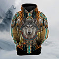 Wolf Native American 3D All Over Printed Unisex Shirts