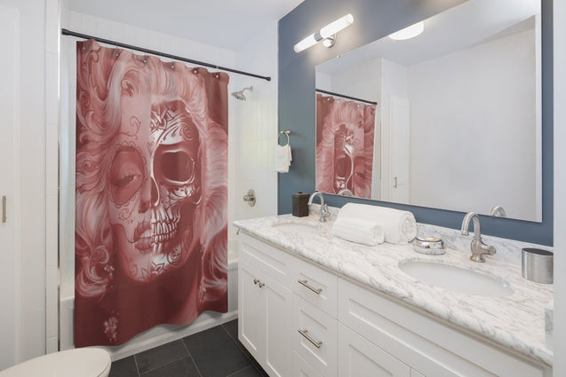 Beautiful skull face Shower Curtains-Home Decor-Printify-72x72-Vibe Cosy™