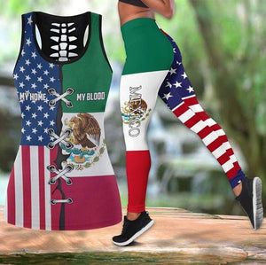 Mexico - America Flag Combo Legging + Tank Limited by SUN SU190622-Apparel-SUN-S-S-Vibe Cosy™