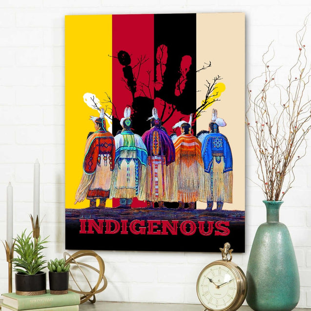 Native American  Indigenous Poster Vertical 3D Printed