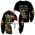 June Girl - I Am A Daughter Of God 3D All Over Printed Shirts For Men and Women Pi250502-Apparel-TA-Sweatshirts-S-Vibe Cosy™