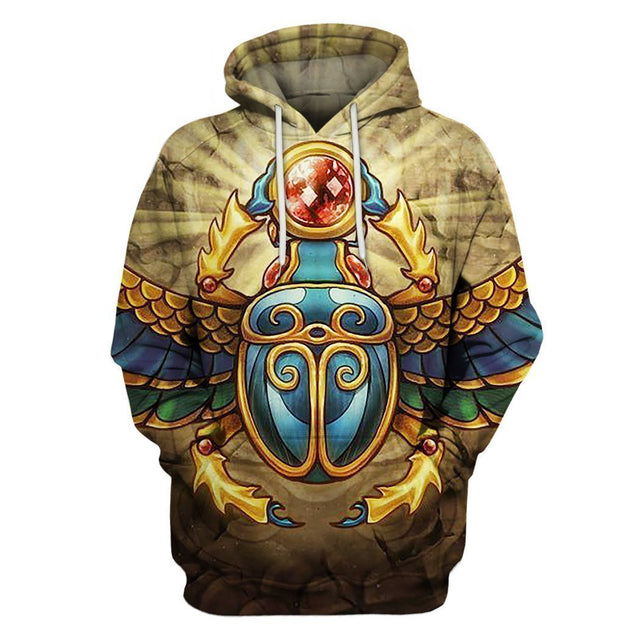 All Over Printed Egyptian Scarabs-Apparel-HbArts-Hoodies-S-Vibe Cosy™