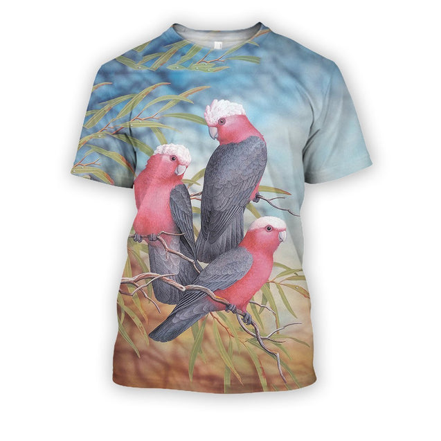 3D Printed Parrots Shirt PHL133-Apparel-PHL-T-Shirt-S-Vibe Cosy™