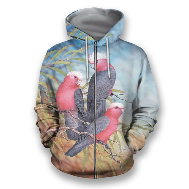 3D Printed Parrots Shirt PHL133-Apparel-PHL-Zip-Hoodie-S-Vibe Cosy™